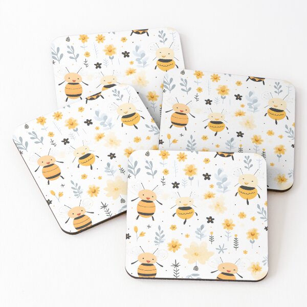 Item preview, Cheerful Bees and Blooms Wallpaper for Sunny Interiors designed and sold by VectorPlace.