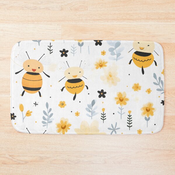 Artikelvorschau, Fröhliche Bienen- und Blütentapete für sonnige Innenräume entworfen und verkauft von VectorPlace.