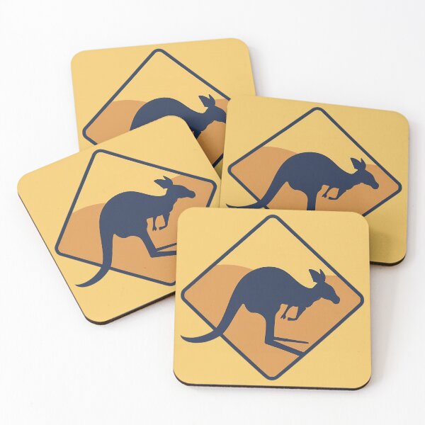 Artikelvorschau, Känguru-Warnstraßenschild entworfen und verkauft von FlexYourMind.