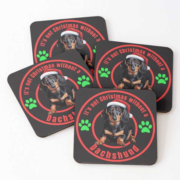 Item preview, “It’s Not Christmas Without a Dachshund” (Black) designed and sold by RhondaLily.