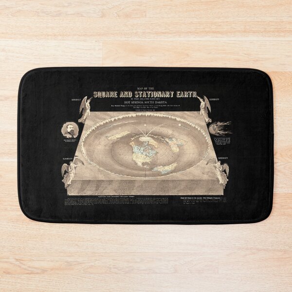 Item preview, First Flat Earth map, drawn by Orlando Ferguson in (1893) designed and sold by MINDTHECHERRY.