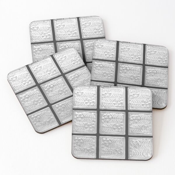 Item preview, Silver Art Deco Tiles designed and sold by ArDecoS.