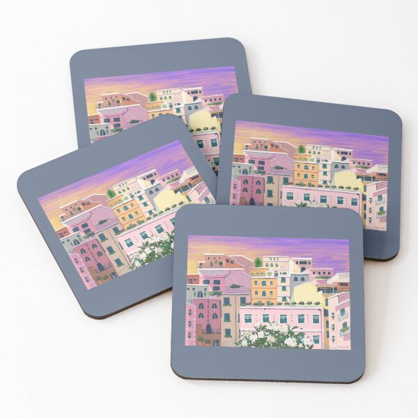Item preview, Cinque Terre Sunset Riomaggiore Colorful Village  designed and sold by eloulamb.