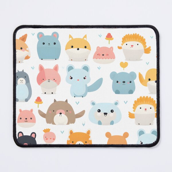 Item preview, Joyful Kawaii Creatures Pattern for Creative Spaces designed and sold by VectorPlace.