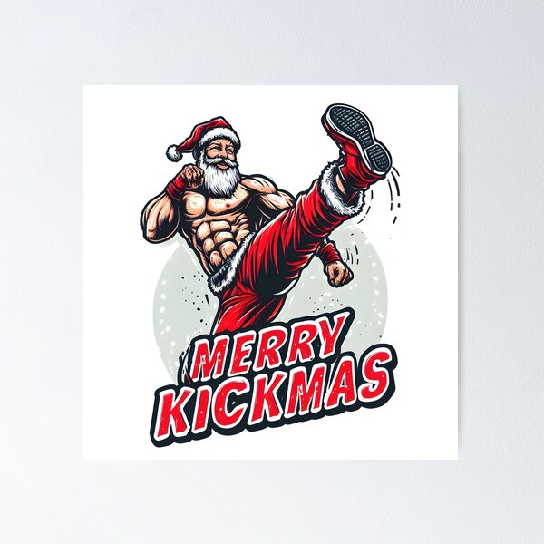 Item preview, Merry Kickmas - aesthetic christmas funny vibe designed and sold by GalaxyGraffiti.
