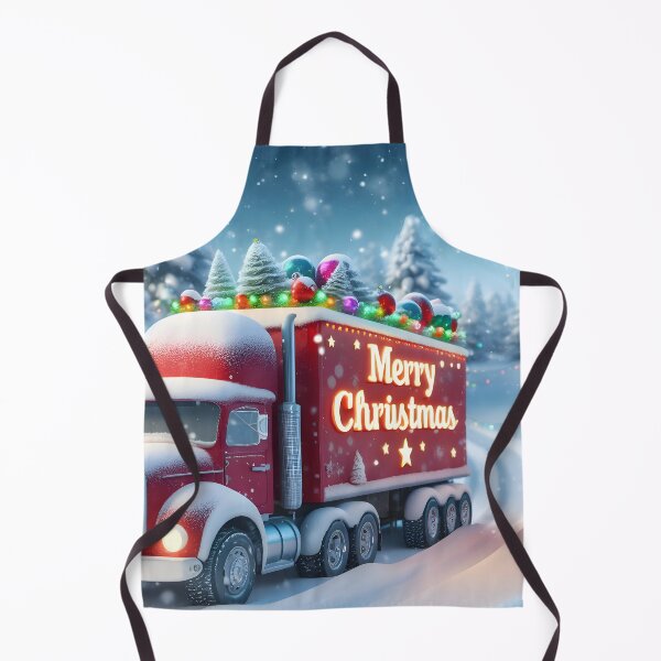 Item preview, Merry Christmas truck designed and sold by AI-Only Creations.