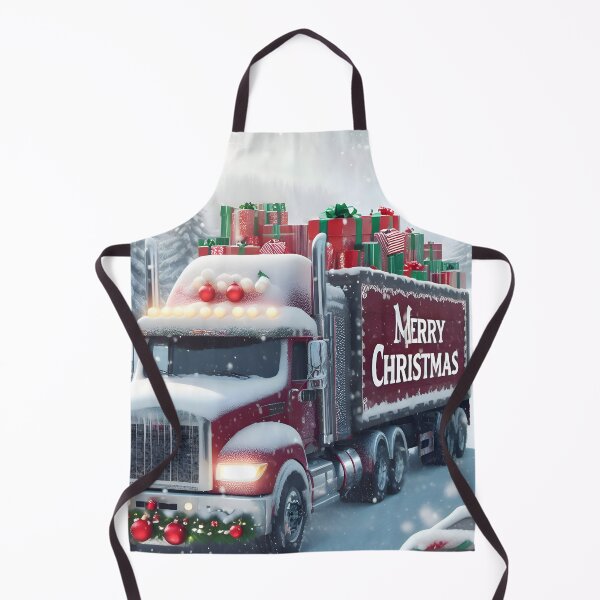 Item preview, Merry Christmas truck designed and sold by AI-Only Creations.