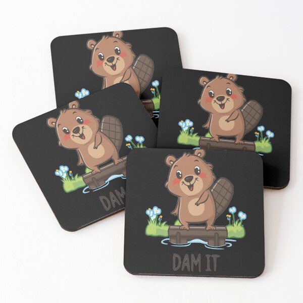 Item preview, Dam It - Cute Beaver Building a Dam designed and sold by Bradford Adams.