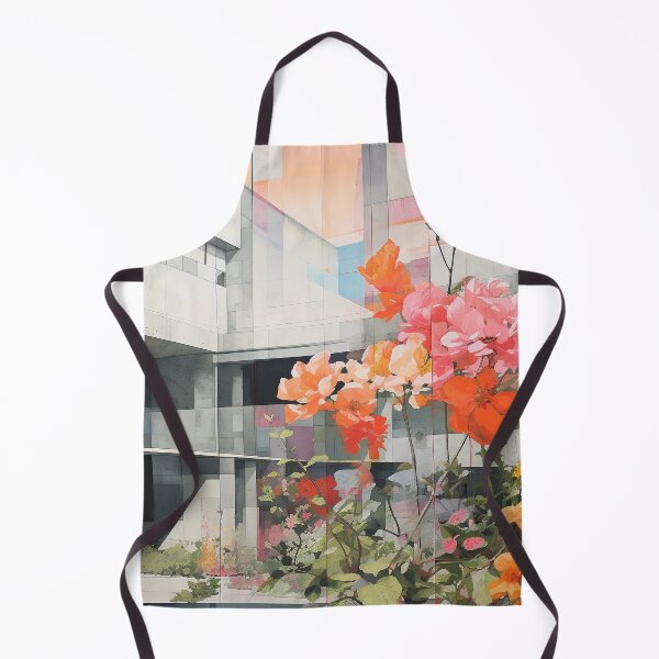 Item preview, Pastel Petals and Concrete Geometry - an Urban Botanic Abstraction designed and sold by Dazzling Studio Art.