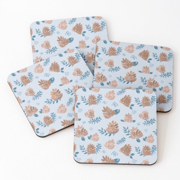 Item preview, Pinecones Blue Watercolor designed and sold by eloulamb.