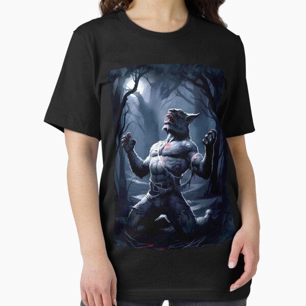 Item preview, werewolf ripping off shirt meme designed and sold by Reo12.
