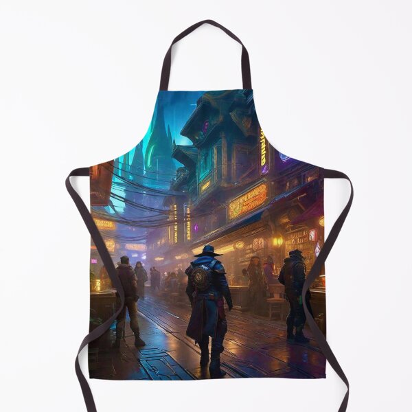 Item preview, Dinner in Lowtown Noodle Market - Cyber City Scene designed and sold by Delerat7.