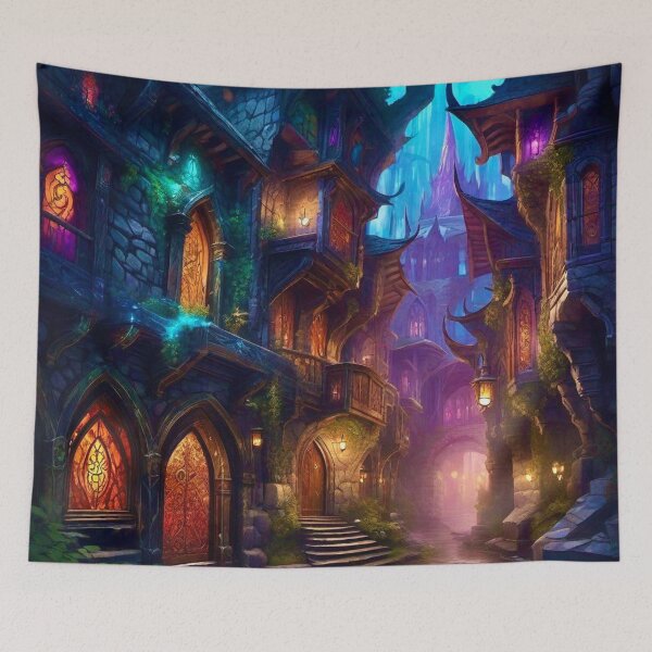 Artikelvorschau, Fantasy City – Surreale Fantasy-Kunstkonzepte entworfen und verkauft von Delerat7.