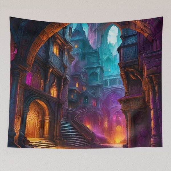 Artikelvorschau, Fantasy Town 2 – Surreale Fantasy-Kunstkonzepte entworfen und verkauft von Delerat7.