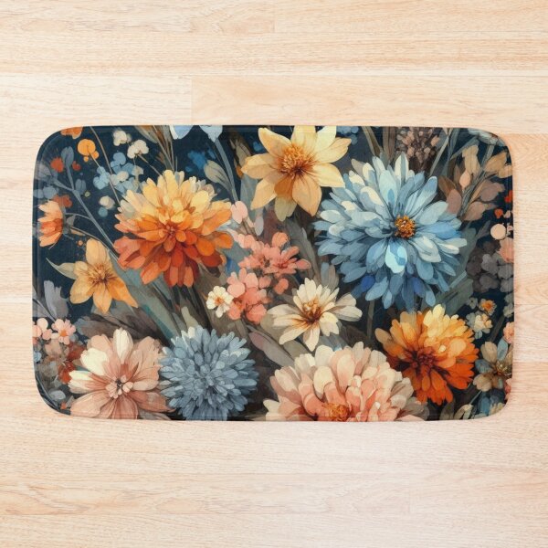 Artikelvorschau, Blue Floral Watercolor Art entworfen und verkauft von tipitoes.