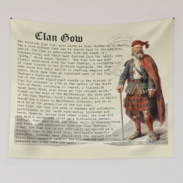 Item preview, Clan Gow Scottish History  designed and sold by BagTown Clans.