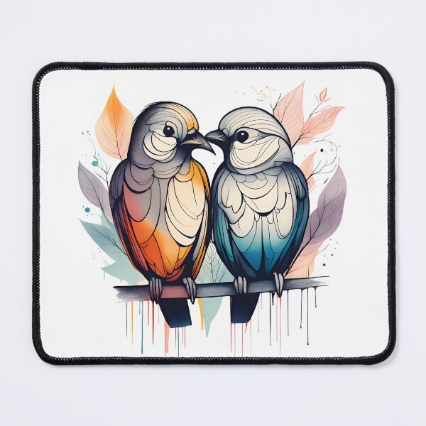 Item preview, Bird couple watercolor style designed and sold by studiohorizon.