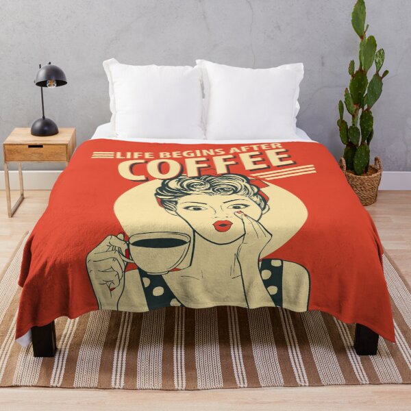 Item preview, Life Begins After Coffee. Retro Vintage PinUp Girl designed and sold by dk-design85.