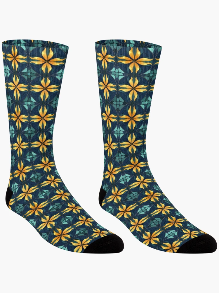 Thumbnail 3 of 5, Socks, Inlay Style Pattern designed and sold by SideSignal.