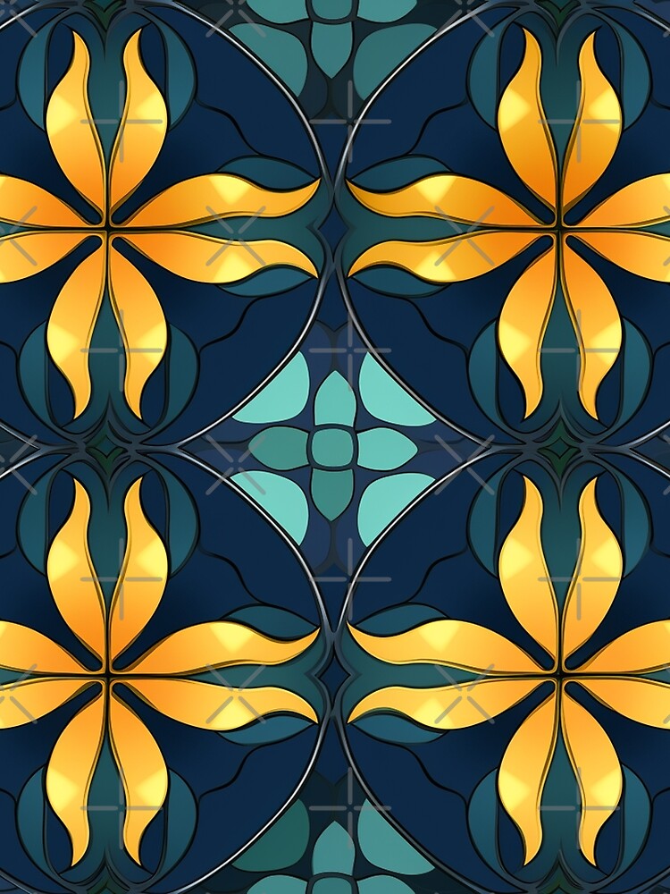Thumbnail 3 of 3, Scarf, Inlay Style Pattern designed and sold by SideSignal.