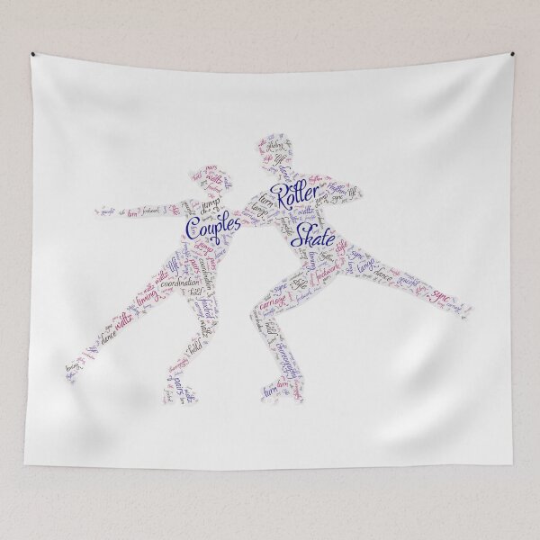 Item preview, Couples Roller Skating for Lighter Backgrounds designed and sold by WordsYouLove.
