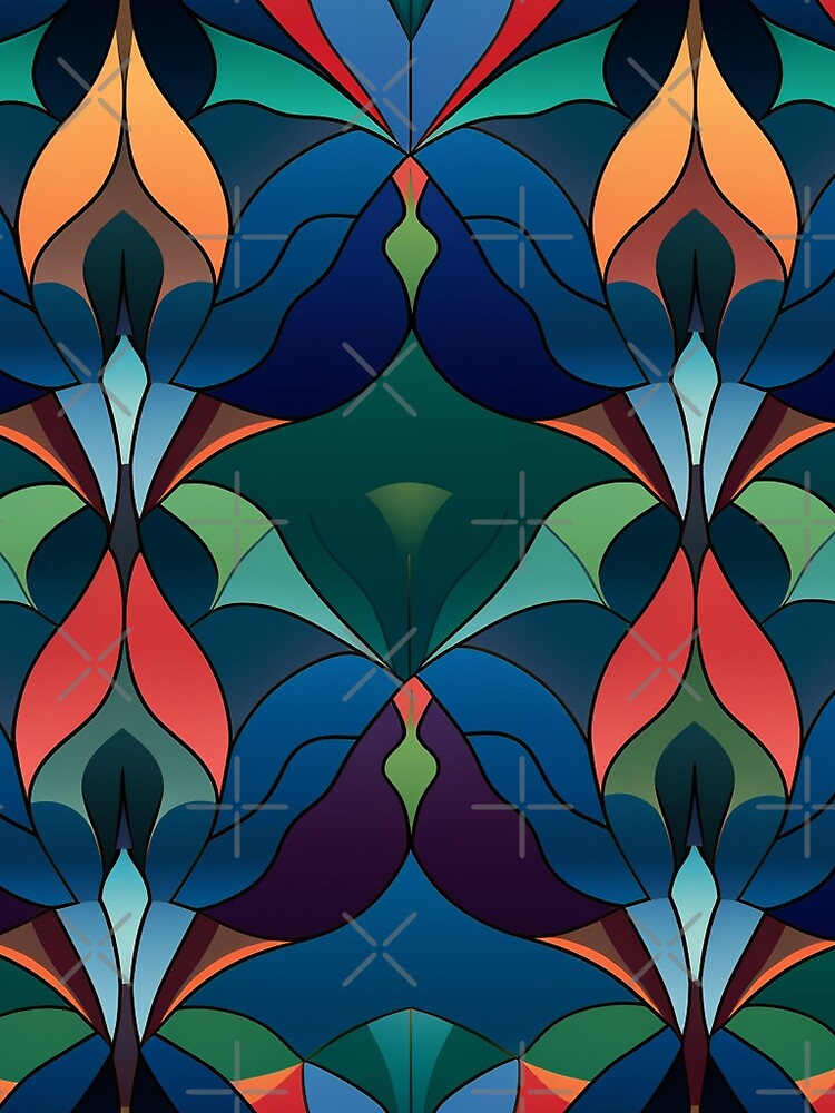 Thumbnail 3 of 3, Scarf, Inlay Style Pattern designed and sold by SideSignal.