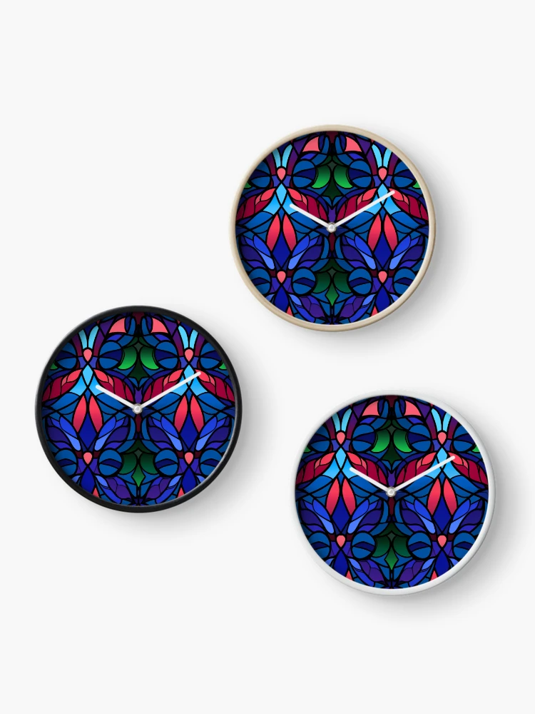 Thumbnail 3 of 4, Clock, Inlay Style Pattern designed and sold by SideSignal.