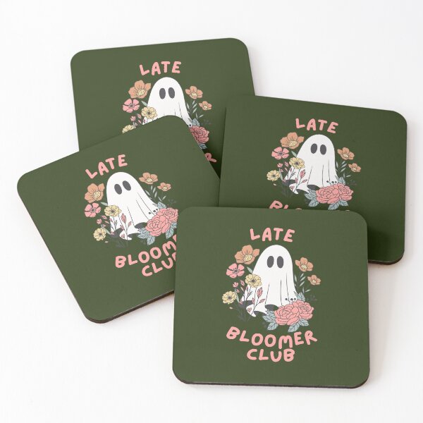 Item preview, Late Bloomer club cute sheet ghost with flowers designed and sold by Alyn8.