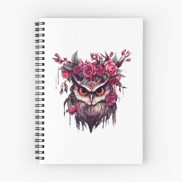 Item preview, Watercolor OxBlood Witch's Owl designed and sold by Mandayartstudio.