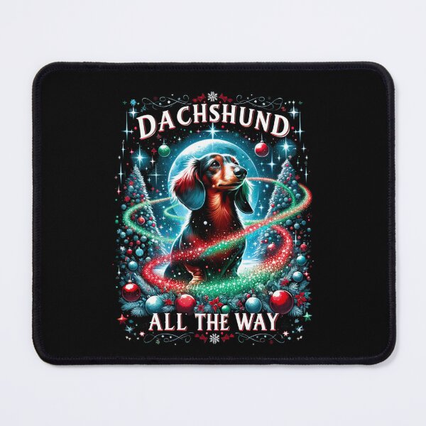 Item preview, Dachshund All The Way - Funny Christmas Dachshund designed and sold by CleverboyDsgns.
