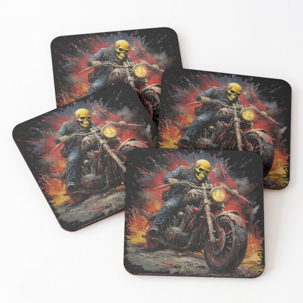 Item preview, Apocalyptic Biker: skeleton on a Motorcycle designed and sold by GrungeGarage.