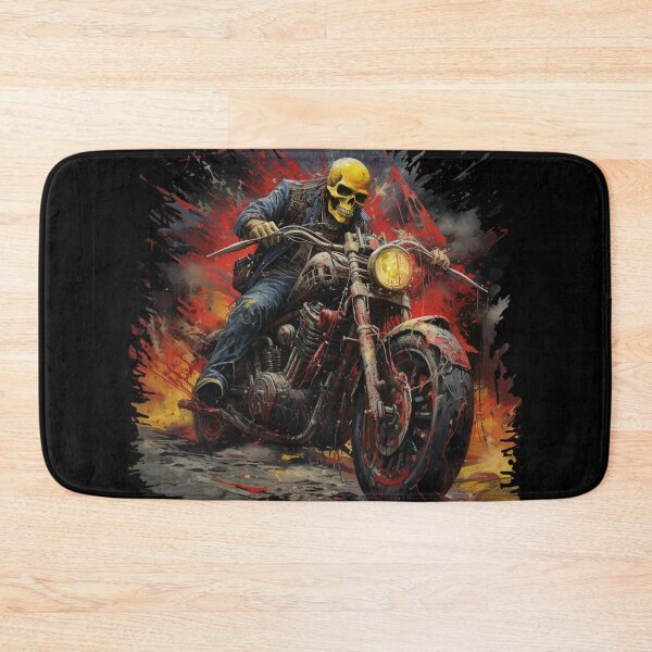 Item preview, Apocalyptic Biker: skeleton on a Motorcycle designed and sold by GrungeGarage.