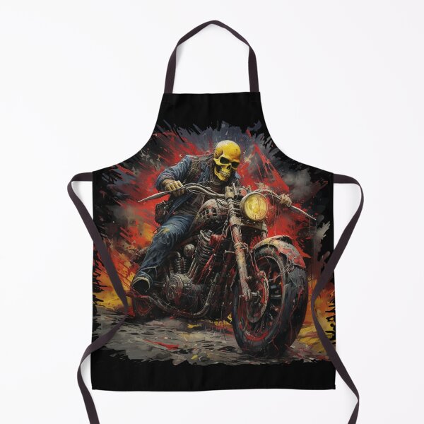 Item preview, Apocalyptic Biker: skeleton on a Motorcycle designed and sold by GrungeGarage.