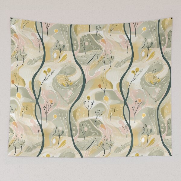 Item preview, Greige and pink wallpaper with geometric shapes 2 - 1950's House Wallpaper - Classic designed and sold by Paul-05.