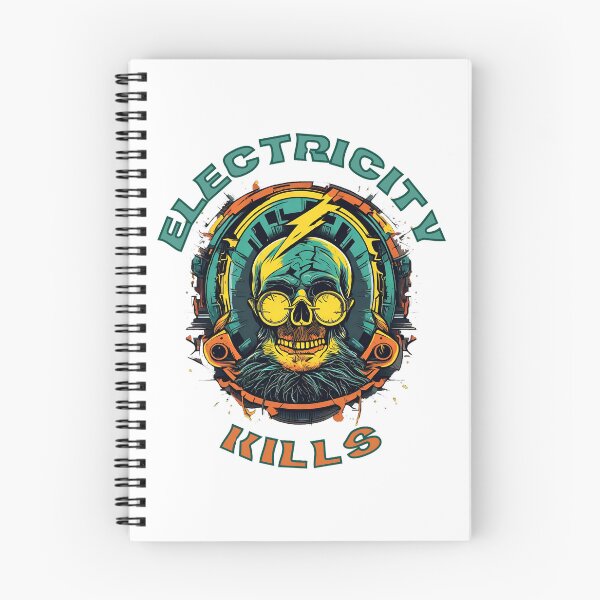 Item preview, Electricity kills skull warning designed and sold by signenordic.