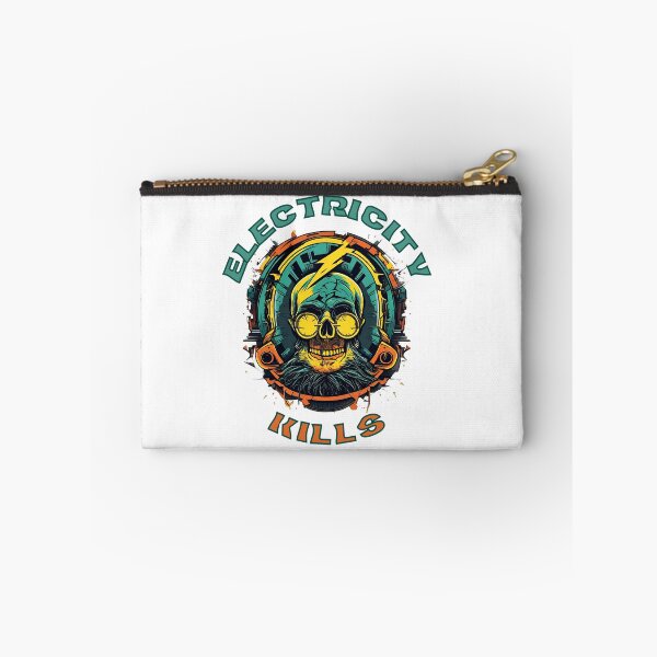 Item preview, Electricity kills skull warning designed and sold by signenordic.