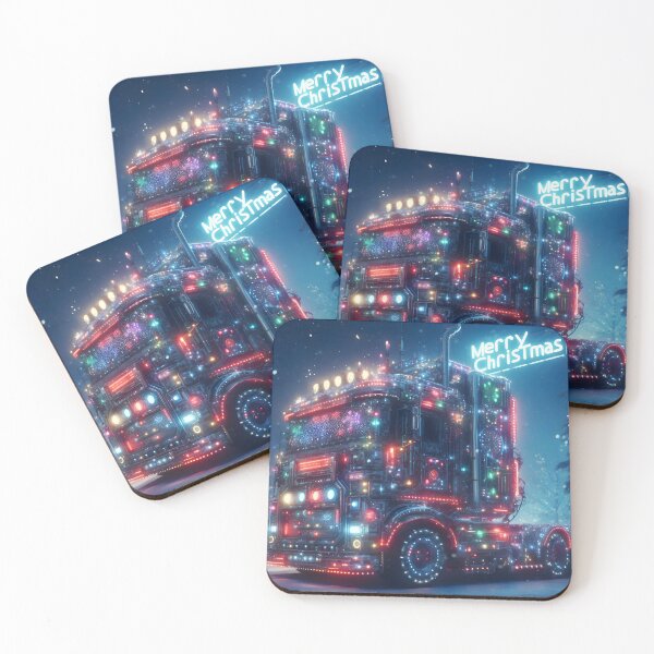 Item preview, Merry Christmas truck designed and sold by AI-Only Creations.