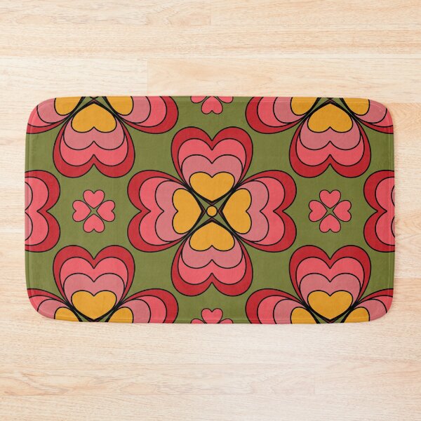 Item preview, Retro Hearts Soft Pinks and Mellow Green designed and sold by Aureusglow.