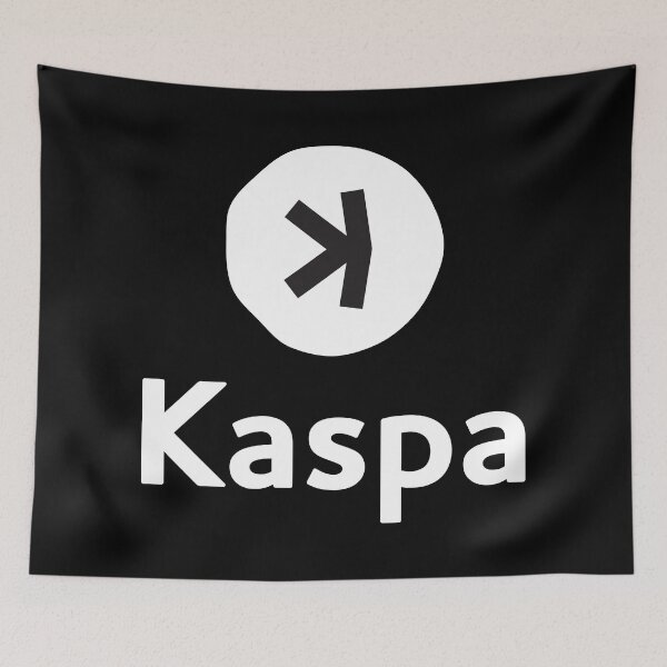 Item preview, Kaspa KAS Crypto Altcoin - Clean Stacked White Logo designed and sold by CryptoMoods.