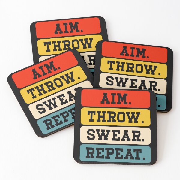 Item preview, Aim Throw Swear Repeat Cornhole - Funny Baggo Bean Bag Toss Game designed and sold by naworas.