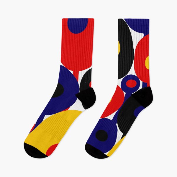 Item preview, Iconic Art Nouveau Abstract Geometric Floral Pattern in Primary Colors designed and sold by Deutschic.