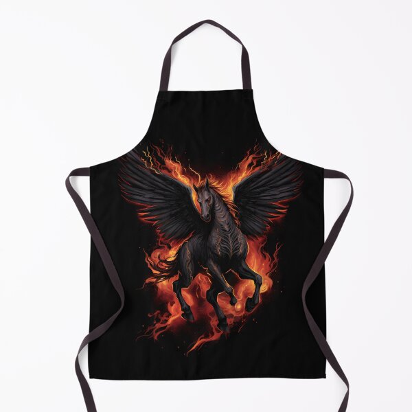 Item preview, Black Pegasus in flames designed and sold by unknown-places.