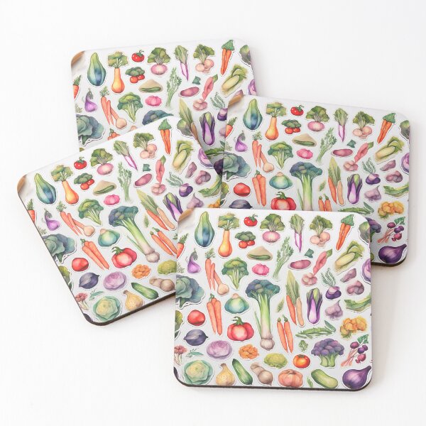 Item preview, Colorful assorted vegetable stickers for, organic produce store menu design background designed and sold by stevanovicigor.