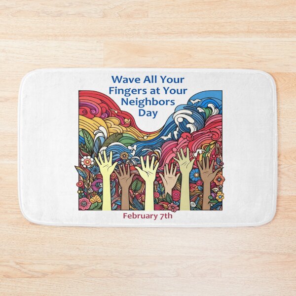 Item preview, Feb 7th - Wave All Your Fingers at Your Neighbor Day designed and sold by CrankyOldDude.