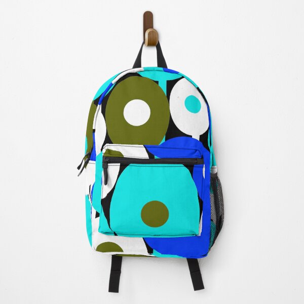 Item preview, Modern Art Nouveau Abstract Geometric Floral Pattern in Blue, Aqua and Green designed and sold by Deutschic.