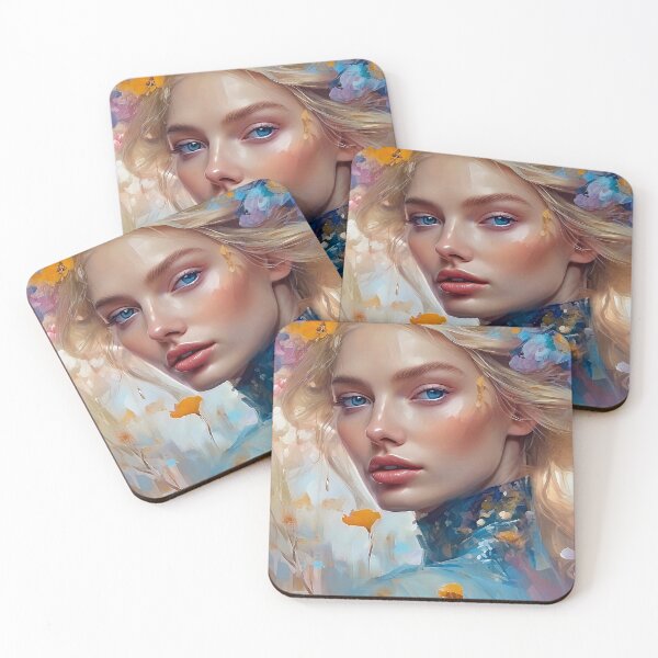 Item preview, Elsa Hosk with flowers designed and sold by bogfl.