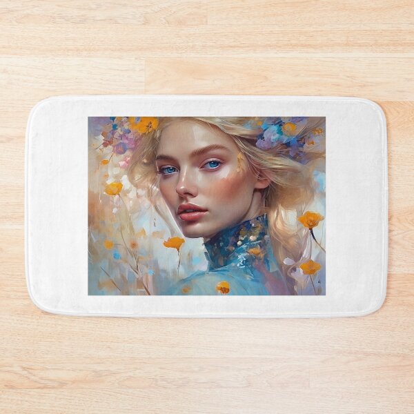 Item preview, Elsa Hosk with flowers designed and sold by bogfl.