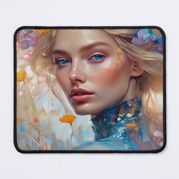 Item preview, Elsa Hosk with flowers designed and sold by bogfl.