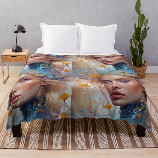 Item preview, Elsa Hosk with flowers designed and sold by bogfl.