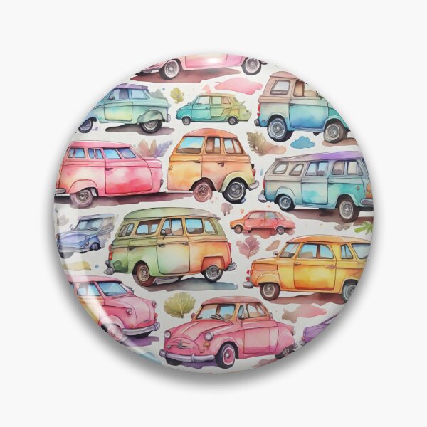 Item preview, Colorful pastel colored cars and other vehicles stickers designed and sold by stevanovicigor.